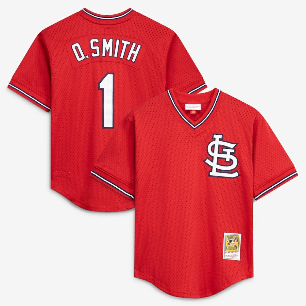 MLB Ozzie Smith St. Louis Cardinals Mitchell & Ness Authentic Batting Practice Jersey