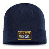 NHL This item will ship within 8 business days. St. Louis Blues Fanatics Authentic Pro Cuffed Knit Hat – Navy