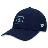 NHL Deep Sea Blue Seattle Kraken Fanatics Authentic Pro Rink Adjustable Hat