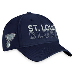 NHL St. Louis Blues Fanatics Authentic Pro Road Flex Hat – Navy