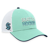 NHL Light Blue Seattle Kraken Fanatics Authentic Pro Rink Trucker Adjustable Hat