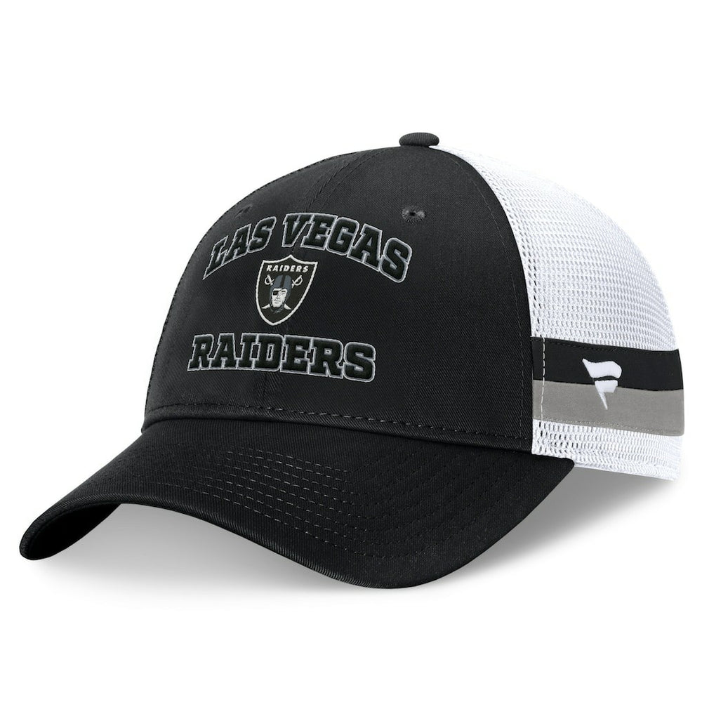 Fundamentals Side Stripe Trucker Adjustable Hat - Las Vegas Raiders