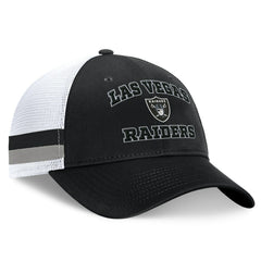 Fundamentals Side Stripe Trucker Adjustable Hat - Las Vegas Raiders
