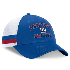 Fundamentals Side Stripe Trucker Adjustable Hat - New York Giants