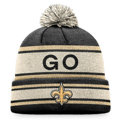 Heritage Cuffed Knit Hat with Pom - New Orleans Saints