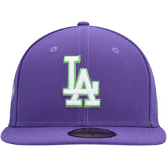 MLB Los Angeles Dodgers New Era Lime Side Patch 59FIFTY Fitted Hat
