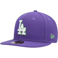 MLB Los Angeles Dodgers New Era Lime Side Patch 59FIFTY Fitted Hat