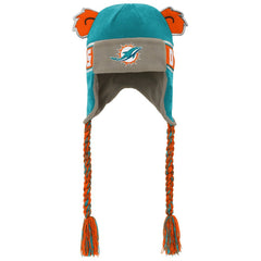 Youth Wordmark Ears Trooper Knit Hat - Miami Dolphins