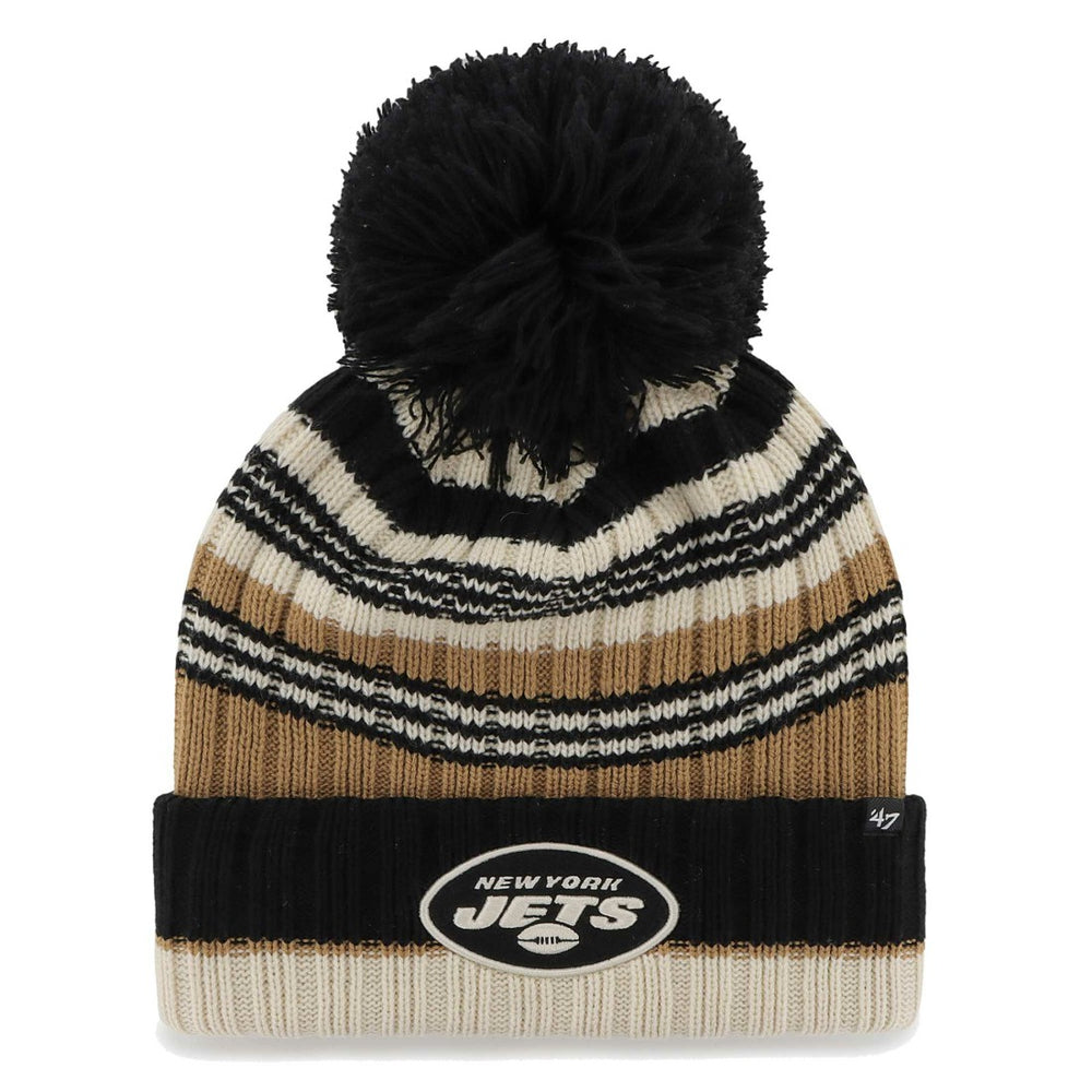 '47 Women's Barista Cuffed Knit Hat with Pom - New York Jets
