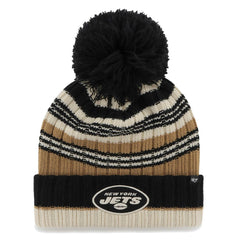 '47 Women's Barista Cuffed Knit Hat with Pom - New York Jets