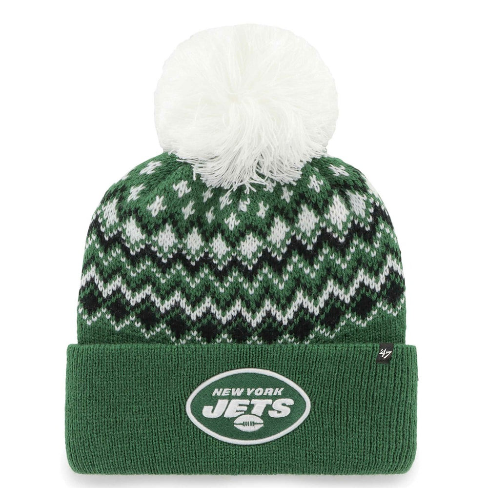 '47 Women's Elsa Cuffed Knit Hat with Pom - New York Jets