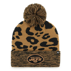 '47 Women's Rosette Cuffed Knit Hat with Pom - New York Jets