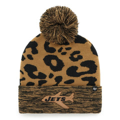 '47 Women's Rosette Cuffed Knit Hat with Pom - New York Jets