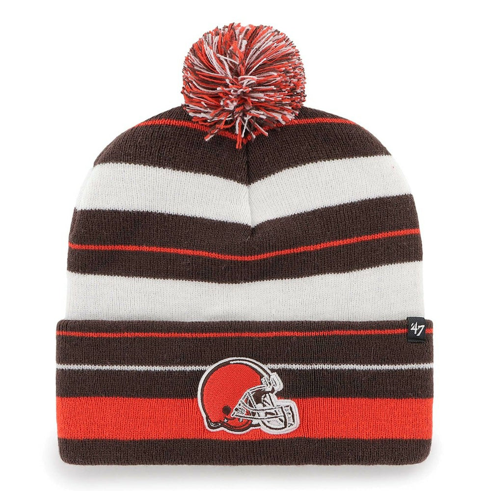 '47 Powerline Cuffed Knit Hat with Pom - Cleveland Browns
