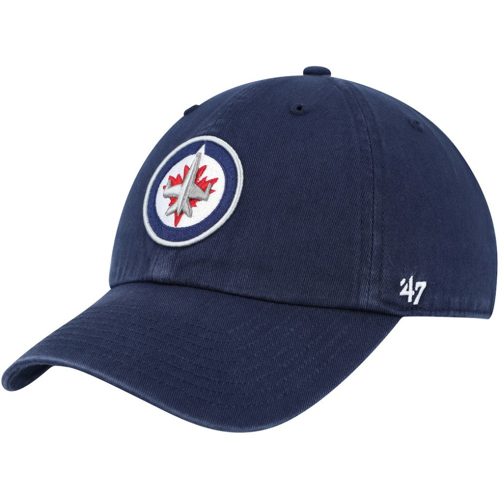 NHL Navy Winnipeg Jets '47 Clean Up Adjustable Hat