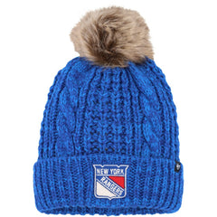 NHL Royal New York Rangers '47 Women's Meeko Cuffed Knit Hat with Pom