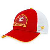 NHL Red/White Calgary Flames Fanatics Fundamental Adjustable Hat