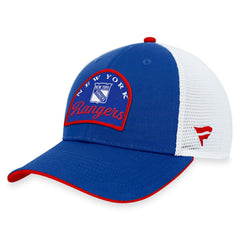NHL Blue/White New York Rangers Fanatics Fundamental Adjustable Hat