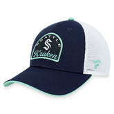 NHL Deep Sea Blue/White Seattle Kraken Fanatics Fundamental Adjustable Hat