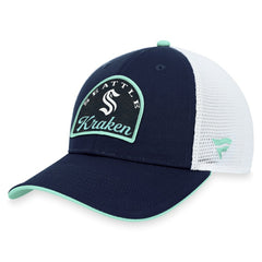 NHL Deep Sea Blue/White Seattle Kraken Fanatics Fundamental Adjustable Hat