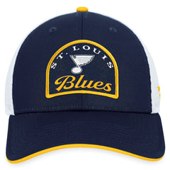 NHL Navy/White St. Louis Blues Fanatics Fundamental Adjustable Hat