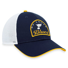 NHL Navy/White St. Louis Blues Fanatics Fundamental Adjustable Hat