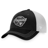 NHL Black/White Pittsburgh Penguins Fanatics Women's Fundamental Trucker Adjustable Hat