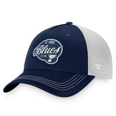 NHL Navy/White St. Louis Blues Fanatics Women's Fundamental Trucker Adjustable Hat