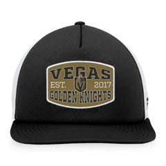 NHL Black/White Vegas Golden Knights Fanatics Foam Front Patch Trucker Snapback Hat