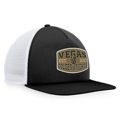 NHL Black/White Vegas Golden Knights Fanatics Foam Front Patch Trucker Snapback Hat