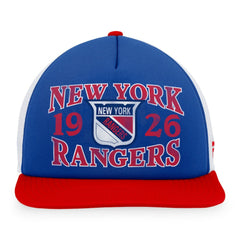 NHL Blue/Red New York Rangers Fanatics Heritage Vintage Foam Front Trucker Snapback Hat