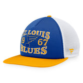 NHL Blue/Gold St. Louis Blues Fanatics Heritage Vintage Foam Front Trucker Snapback Hat