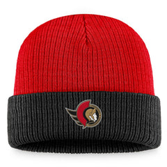 NHL Red/Black Ottawa Senators Fanatics Heritage Vintage Cuffed Knit Hat