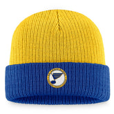 NHL Gold/Blue St. Louis Blues Fanatics Heritage Vintage Cuffed Knit Hat