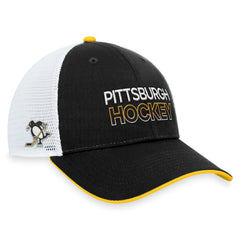 NHL Black Pittsburgh Penguins Fanatics Authentic Pro Alternate Jersey Trucker Adjustable Hat