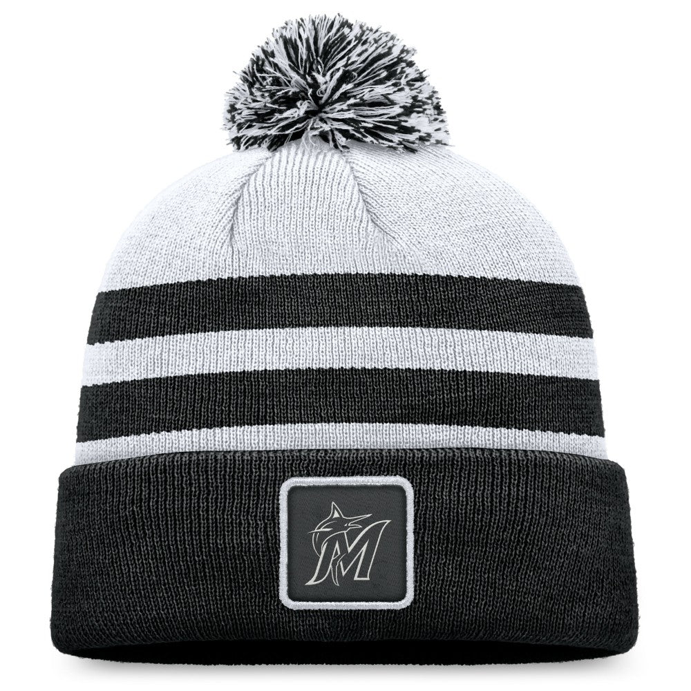 MLB Miami Marlins Fanatics Cuffed Knit Hat with Pom