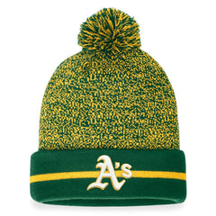 MLB Athletics Fanatics Space-Dye Cuffed Knit Hat with Pom