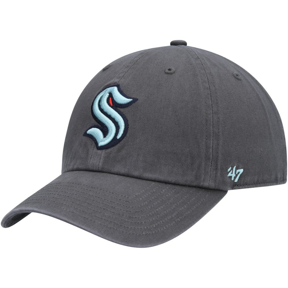 NHL Charcoal Seattle Kraken '47 Clean Up Adjustable Hat