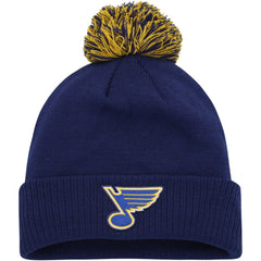 NHL Blue St. Louis Blues adidas COLD.RDY Cuffed Knit Hat with Pom