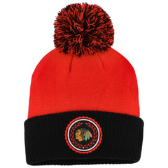 NHL Red Chicago Blackhawks adidas Women's Laurel Cuffed Knit Hat with Pom