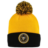 NHL Gold Pittsburgh Penguins adidas Women's Laurel Cuffed Knit Hat with Pom