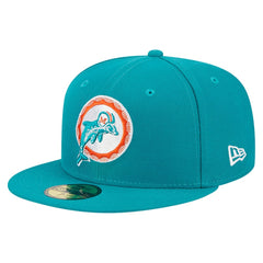 Throwback Main 59FIFTY Fitted Hat - Miami Dolphins