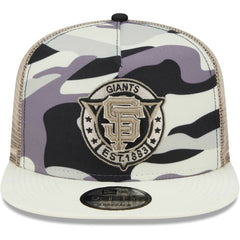 MLB San Francisco Giants New Era Chrome Camo A-Frame 9FIFTY Trucker Snapback Hat