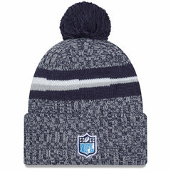 Youth 2023 Sideline Cuffed Knit Hat With Pom - Tennessee Titans