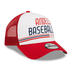 MLB Los Angeles Angels New Era Stacked A-Frame Trucker 9FORTY Adjustable Hat
