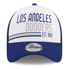 MLB Los Angeles Dodgers New Era Stacked A-Frame Trucker 9FORTY Adjustable Hat