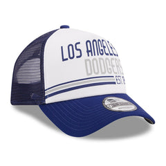 MLB Los Angeles Dodgers New Era Stacked A-Frame Trucker 9FORTY Adjustable Hat