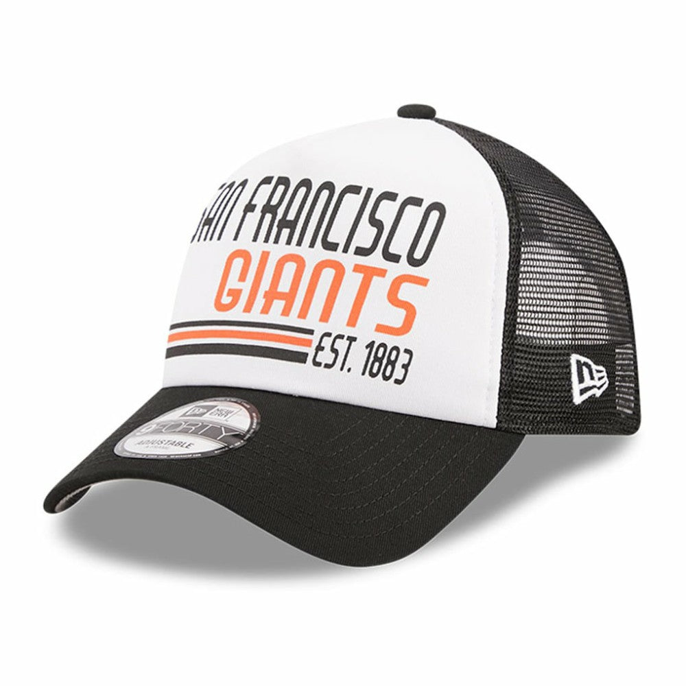 MLB San Francisco Giants New Era Stacked A-Frame Trucker 9FORTY Adjustable Hat