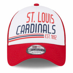MLB St. Louis Cardinals New Era Stacked A-Frame Trucker 9FORTY Adjustable Hat