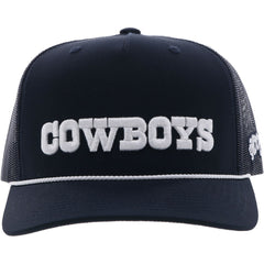HOOey Wordmark Rope Trucker Adjustable Hat - Dallas Cowboys